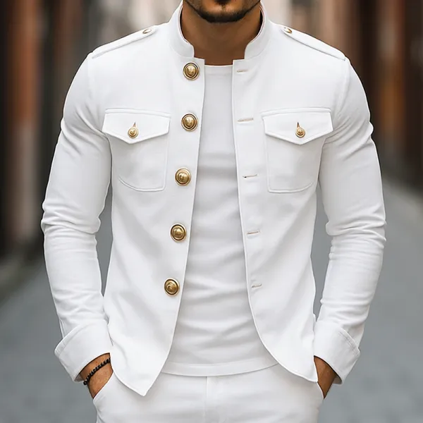 Tailored Zip Buttoned Jacket