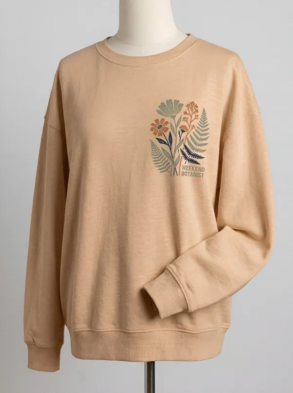 Weekend Botanist Floral Fern Sweatshirt
