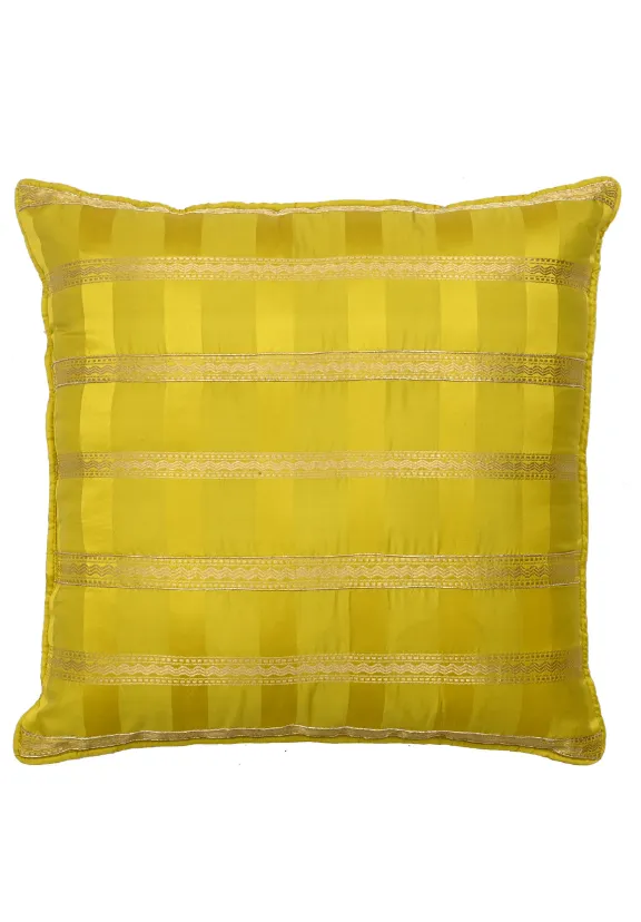 Woven Striped Silk Decorative Cushion Cover