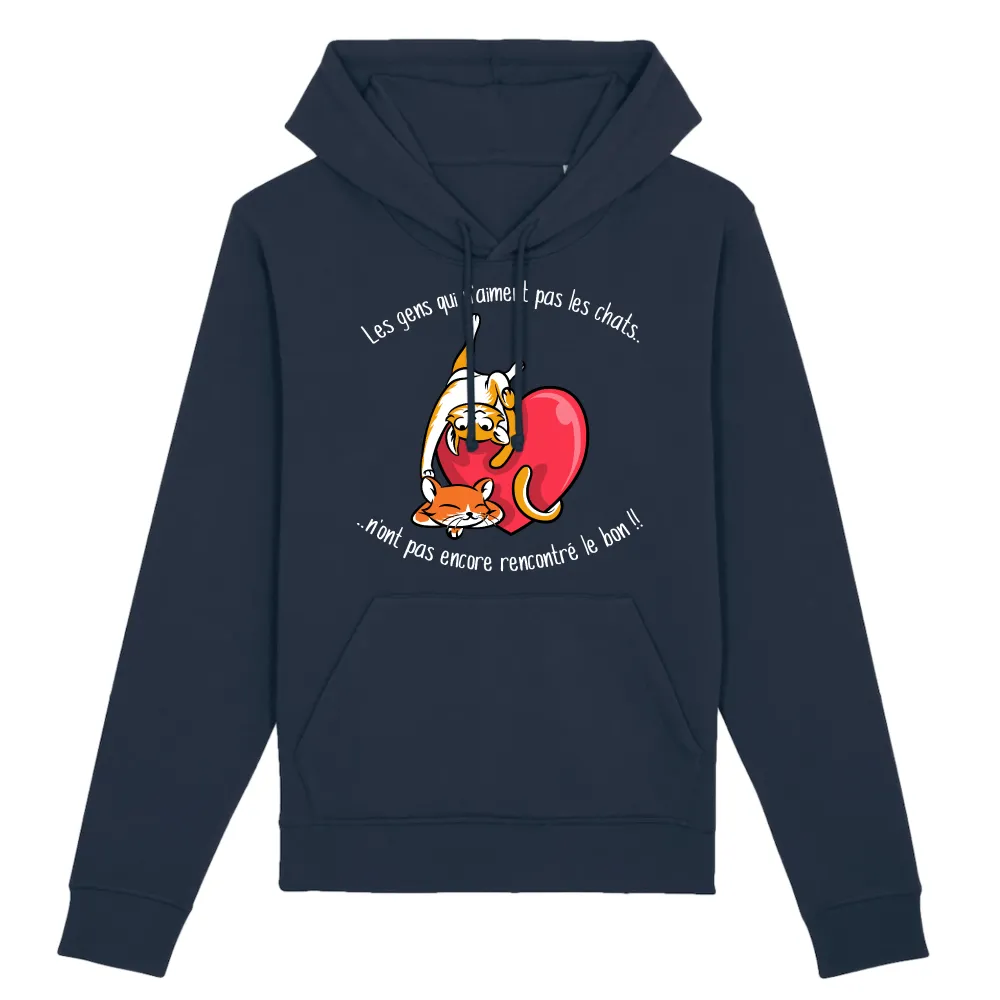 Selective Cat Graphic Pullover Hoodie