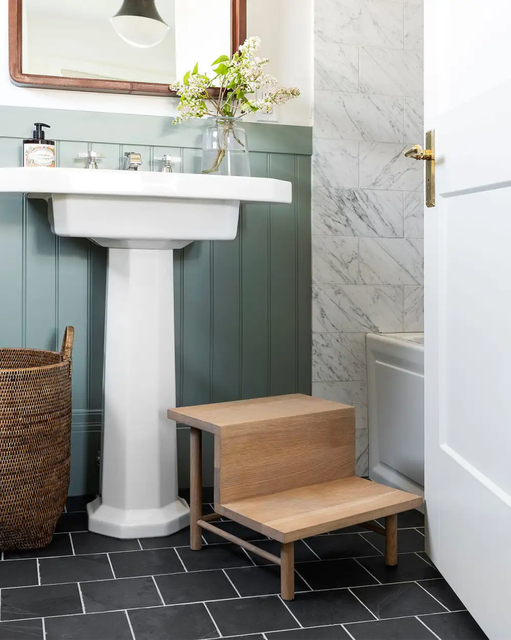 Storage Oak Step Stool