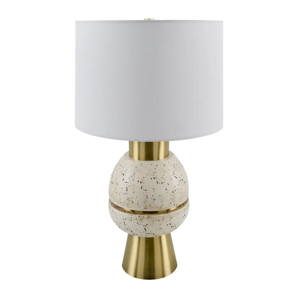 Textured Stacked Base Table Lamp