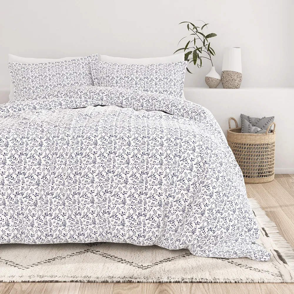 Burst of Vines Pattern Duvet Cover Set