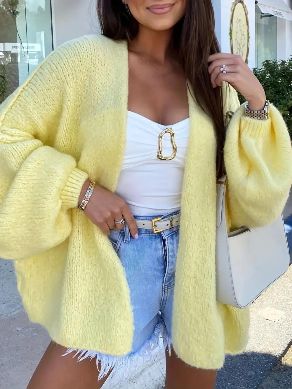 Open Front Modern Cardigan