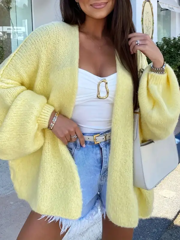 Open Front Modern Cardigan