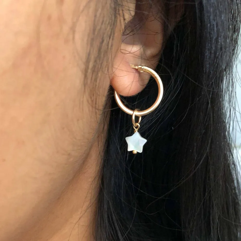 Pearl Star Moon Earrings