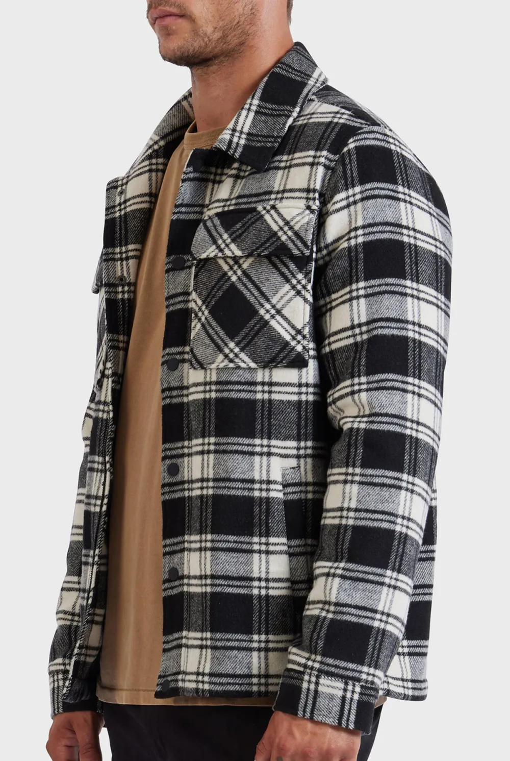 Classic Plaid Flannel Casual Shirt Jacket