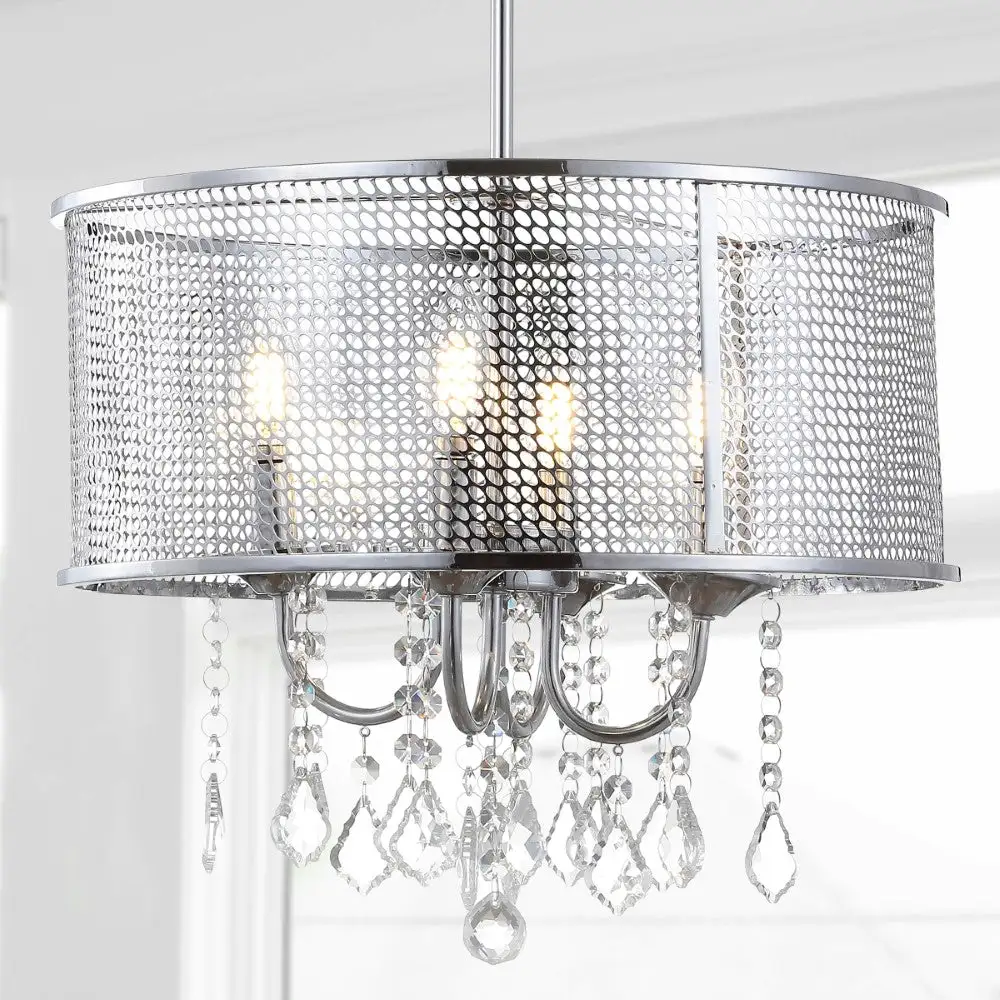 Metal Crystal Adjustable LED Drop Chandelier