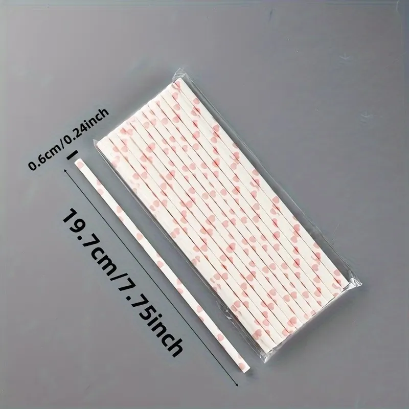 Heart Pattern Drinking Straws