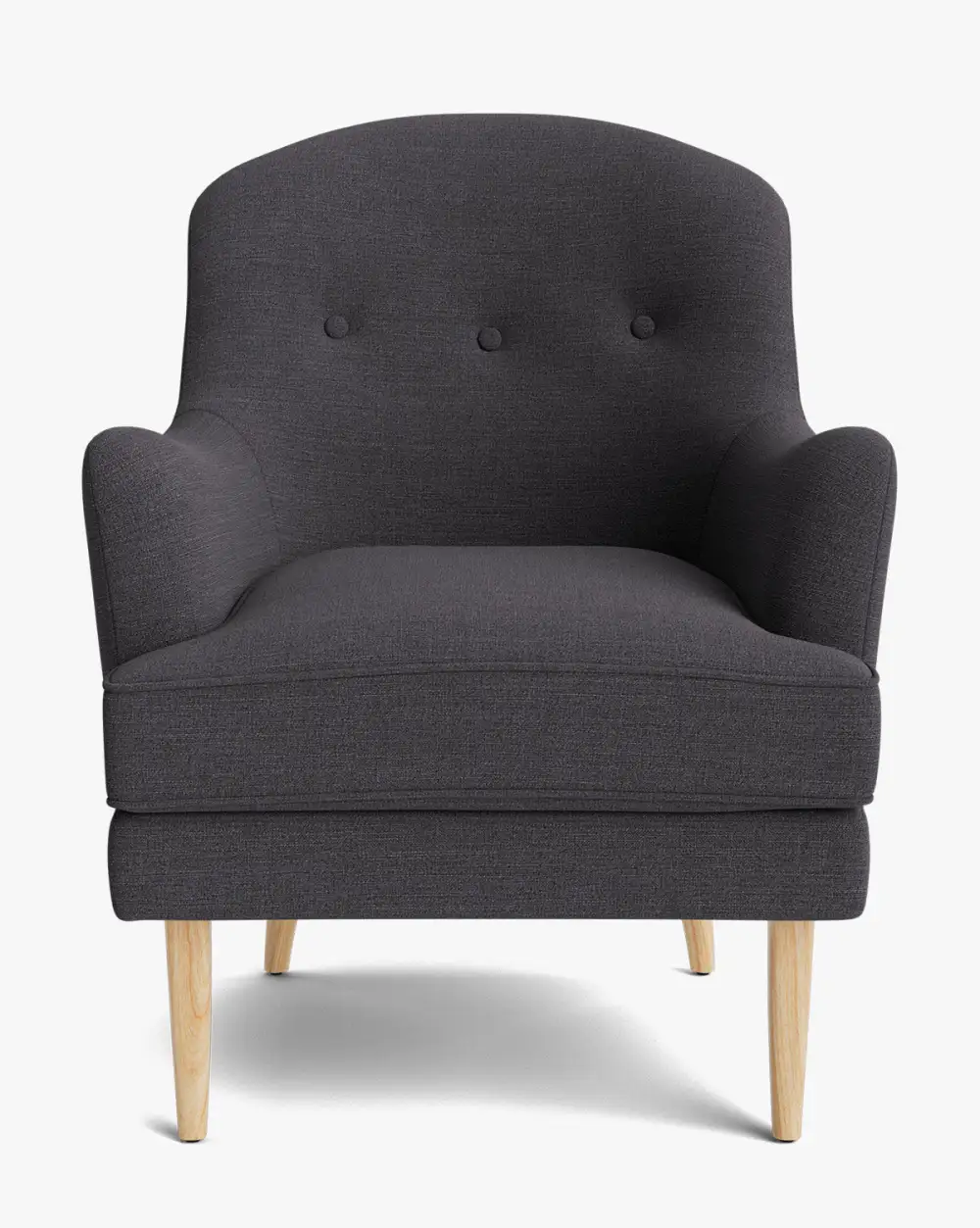 Tufted Wood Lounge Chair