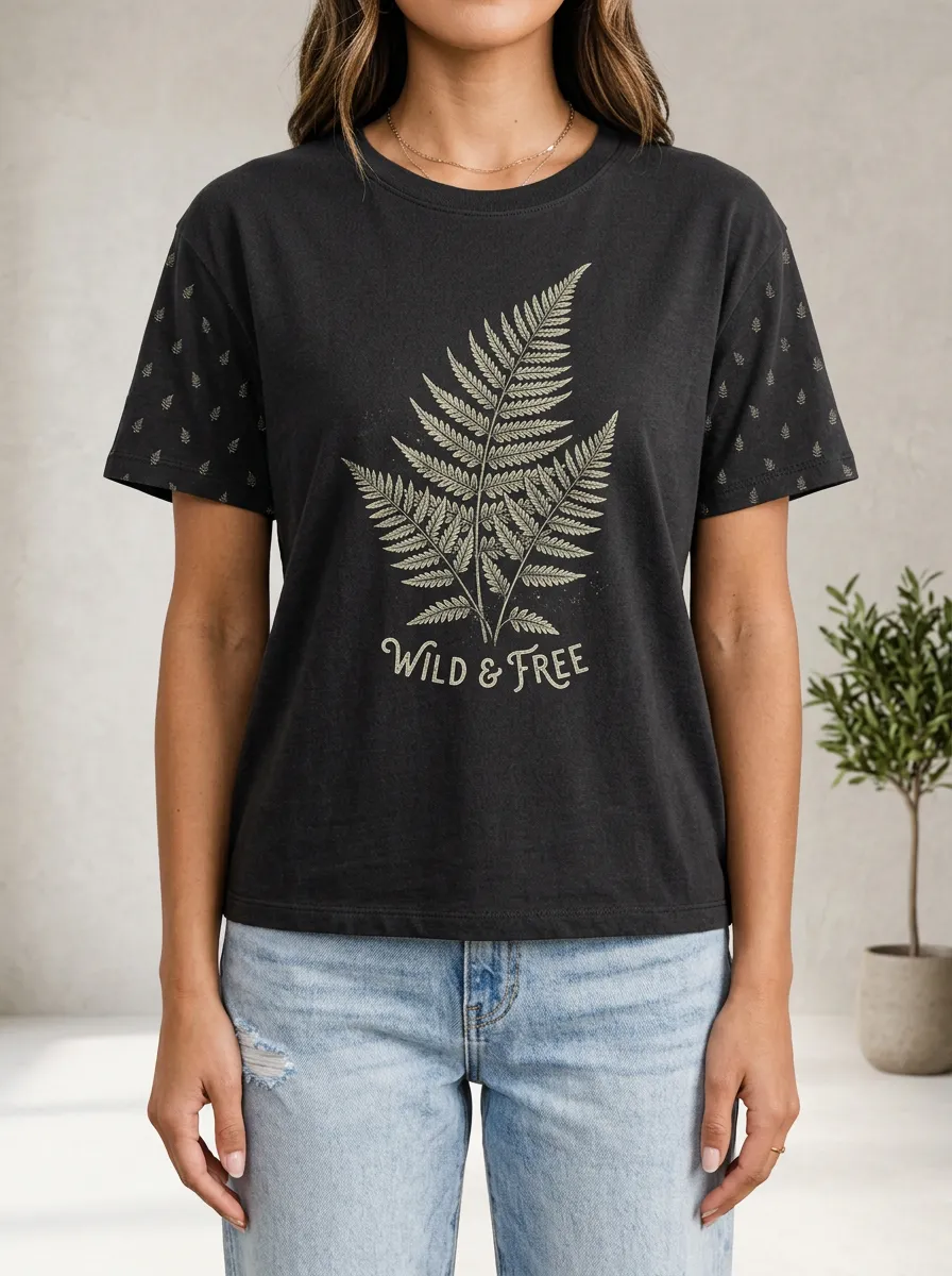 Nature Lover Fern Wild And Free T-Shirt