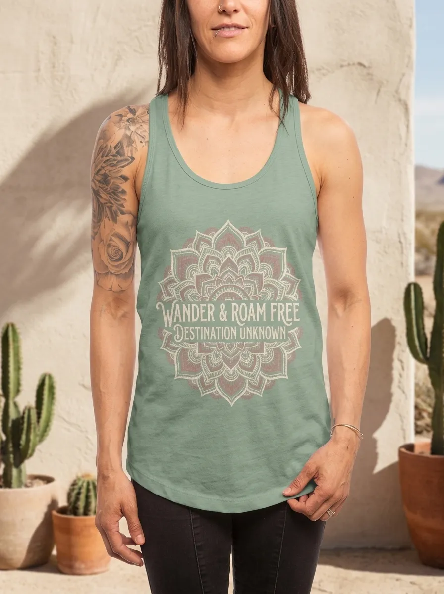 Wanderlust Mandala Quote Tank Top