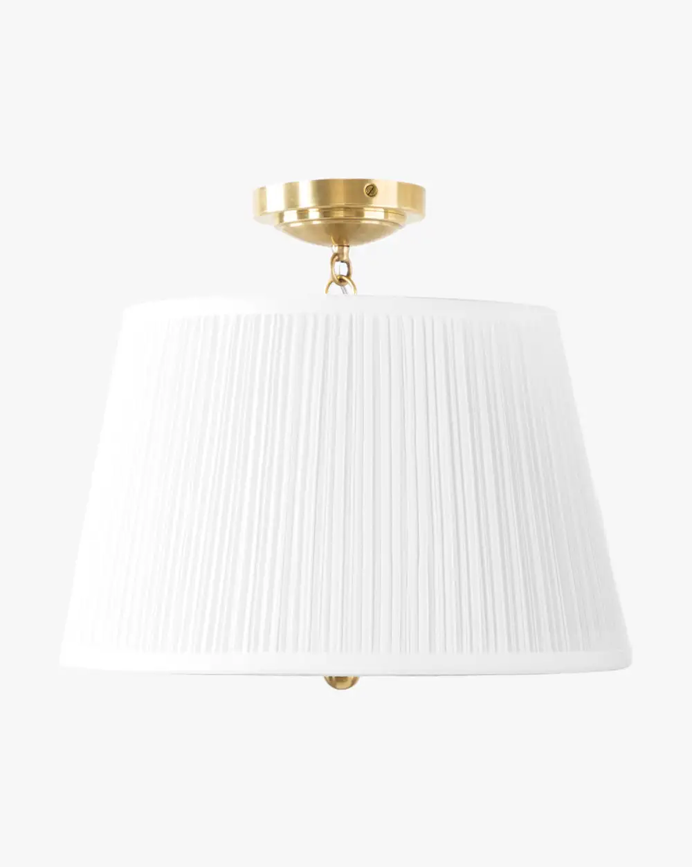 Pleated-Shade Modern Semi-Flush Mount