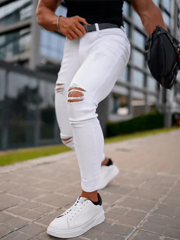 White Distressed Denim Jeans