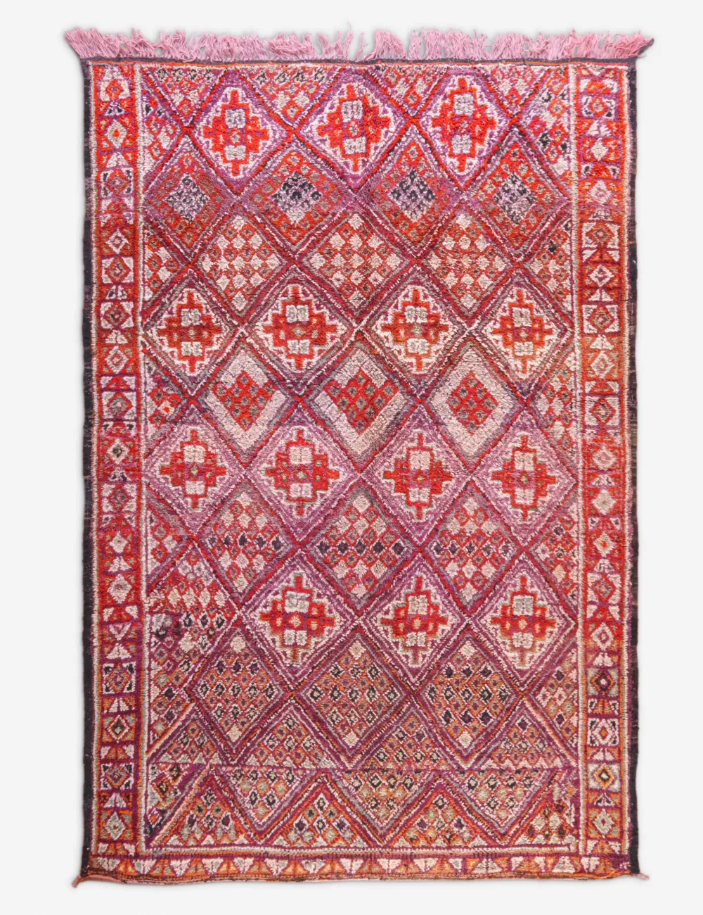 Handcrafted Striking Moroccan Inspired Hand Knotted Wool Area Rug