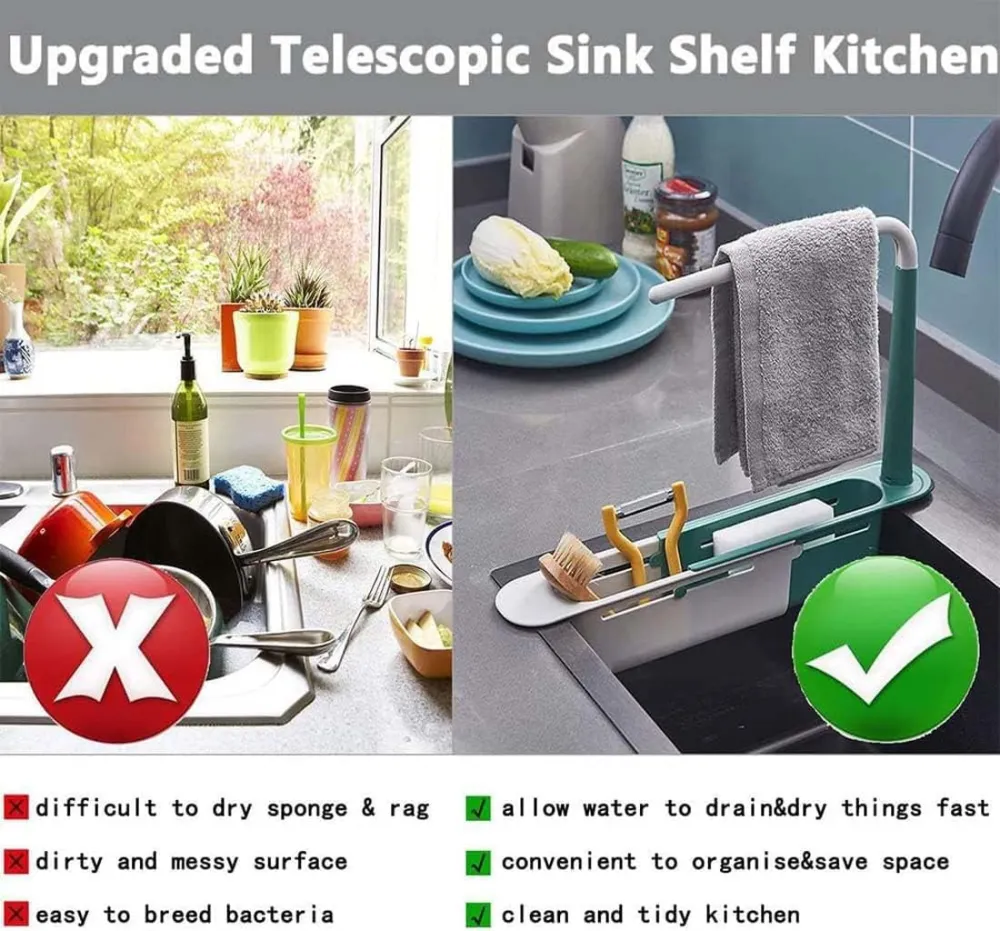Adjustable Sink Organizer Rack