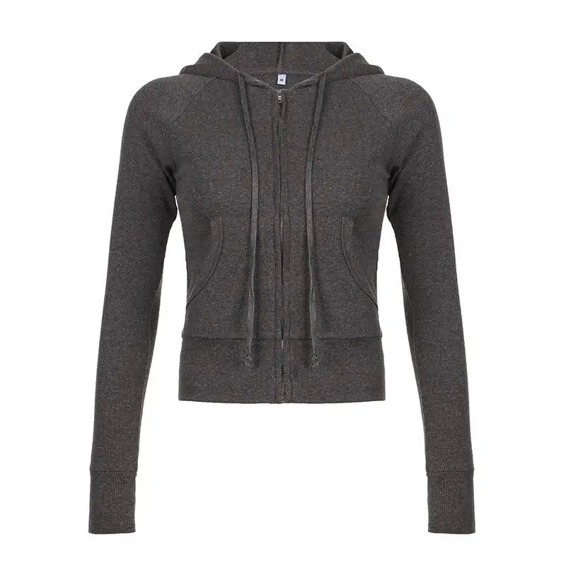 Tailored Zip Front Ribbed Trim Bomber Jacket