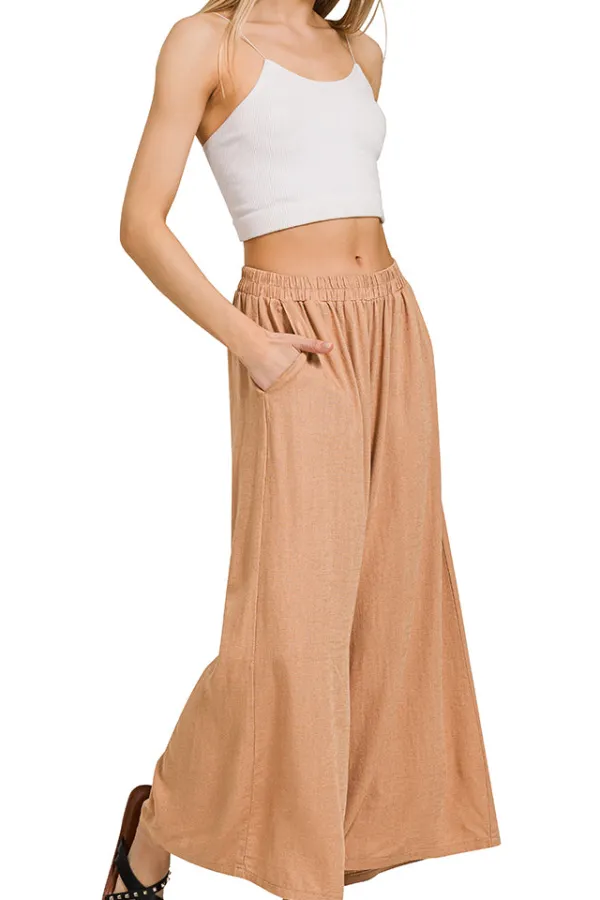 Refined Linen Wide Leg Pants