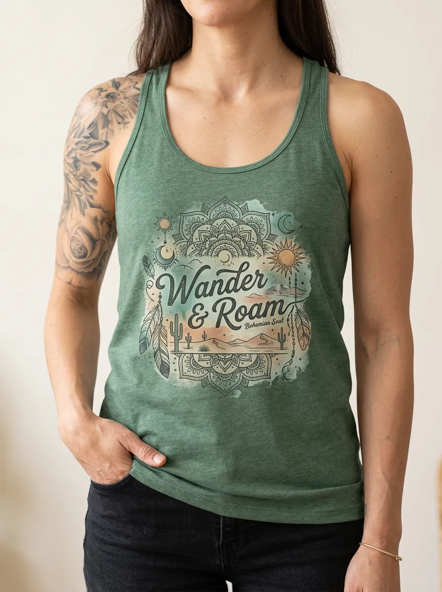 Bohemian Wander Roam Tank Top