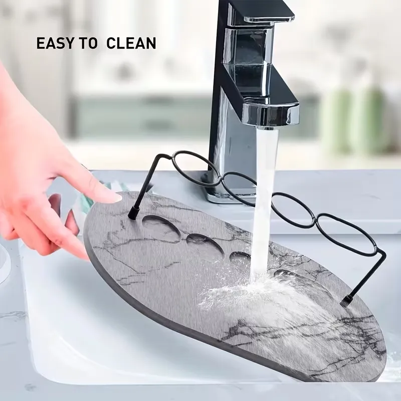 Marble Bathroom Toothbrush & Toiletry Holder