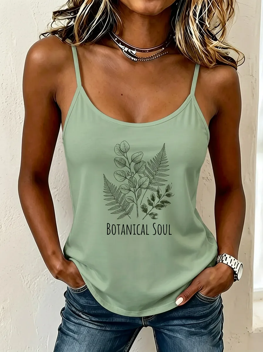 Botanical Soul Fern Tank Top Modern