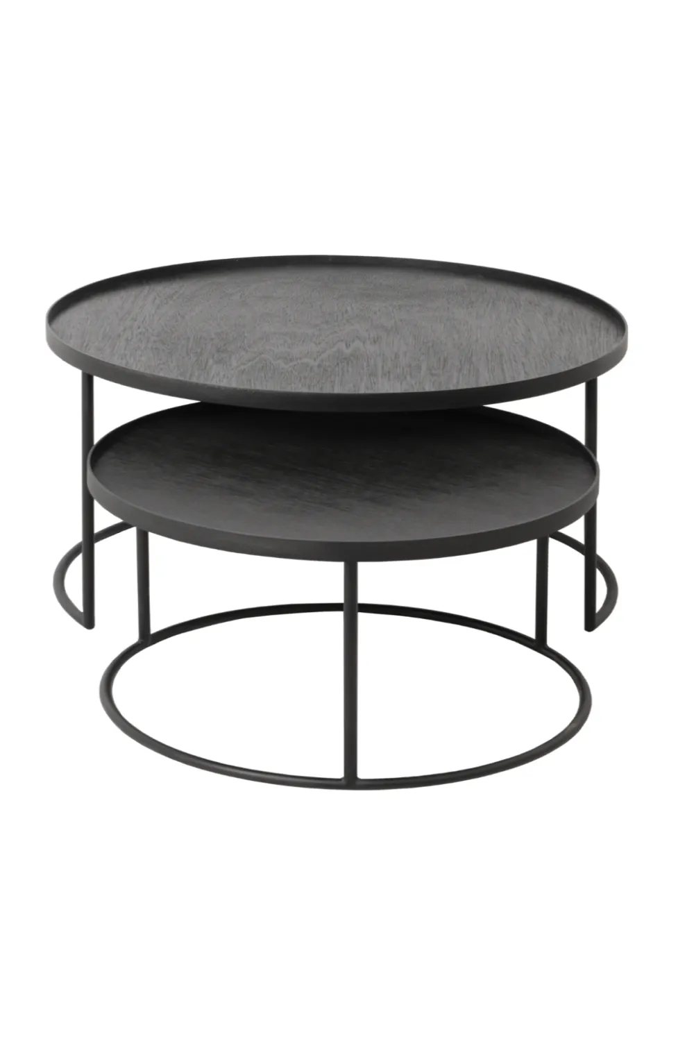 Round Tray Coffee Table Set Nesting Set
