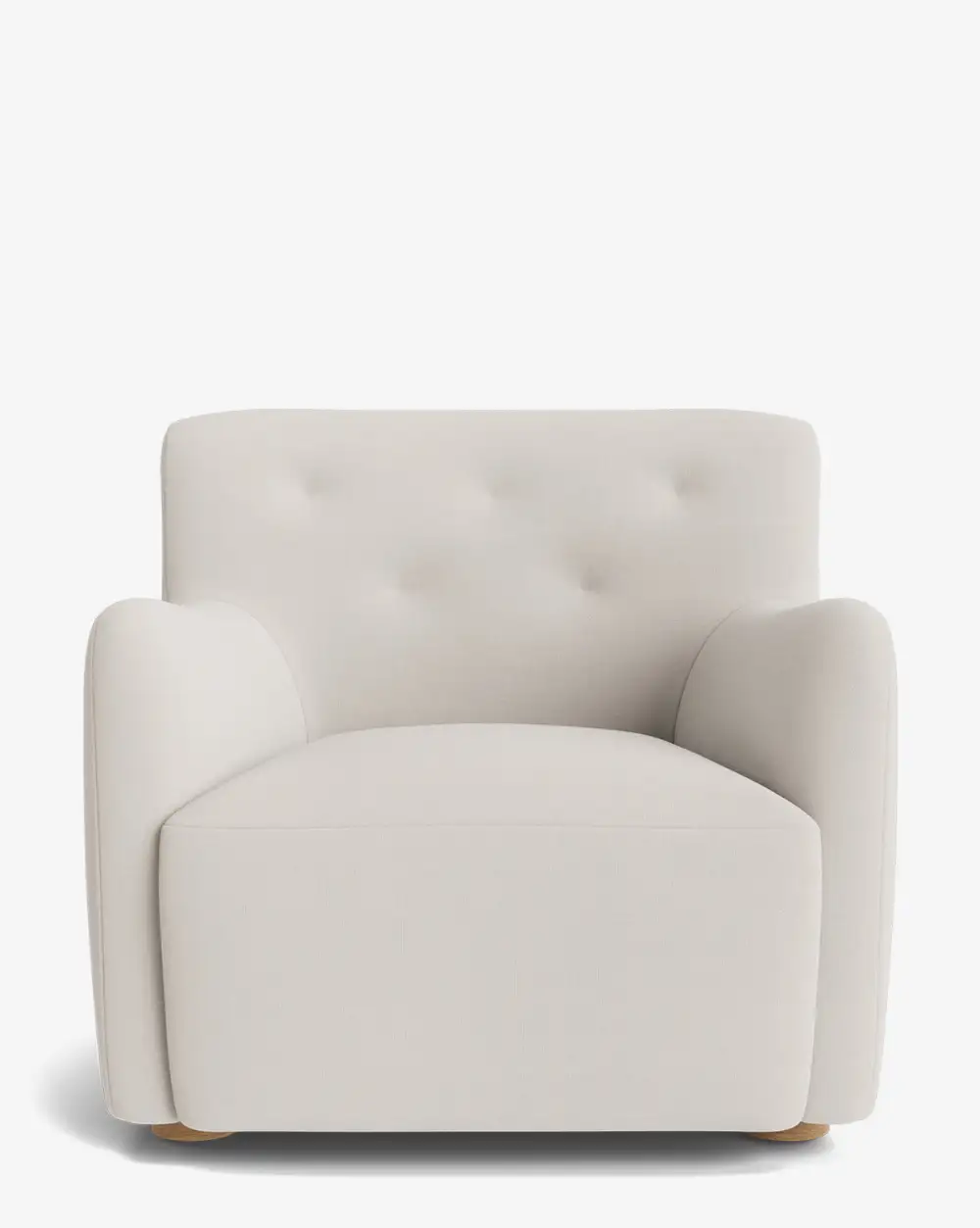 Tufted Oak Lounge Chair