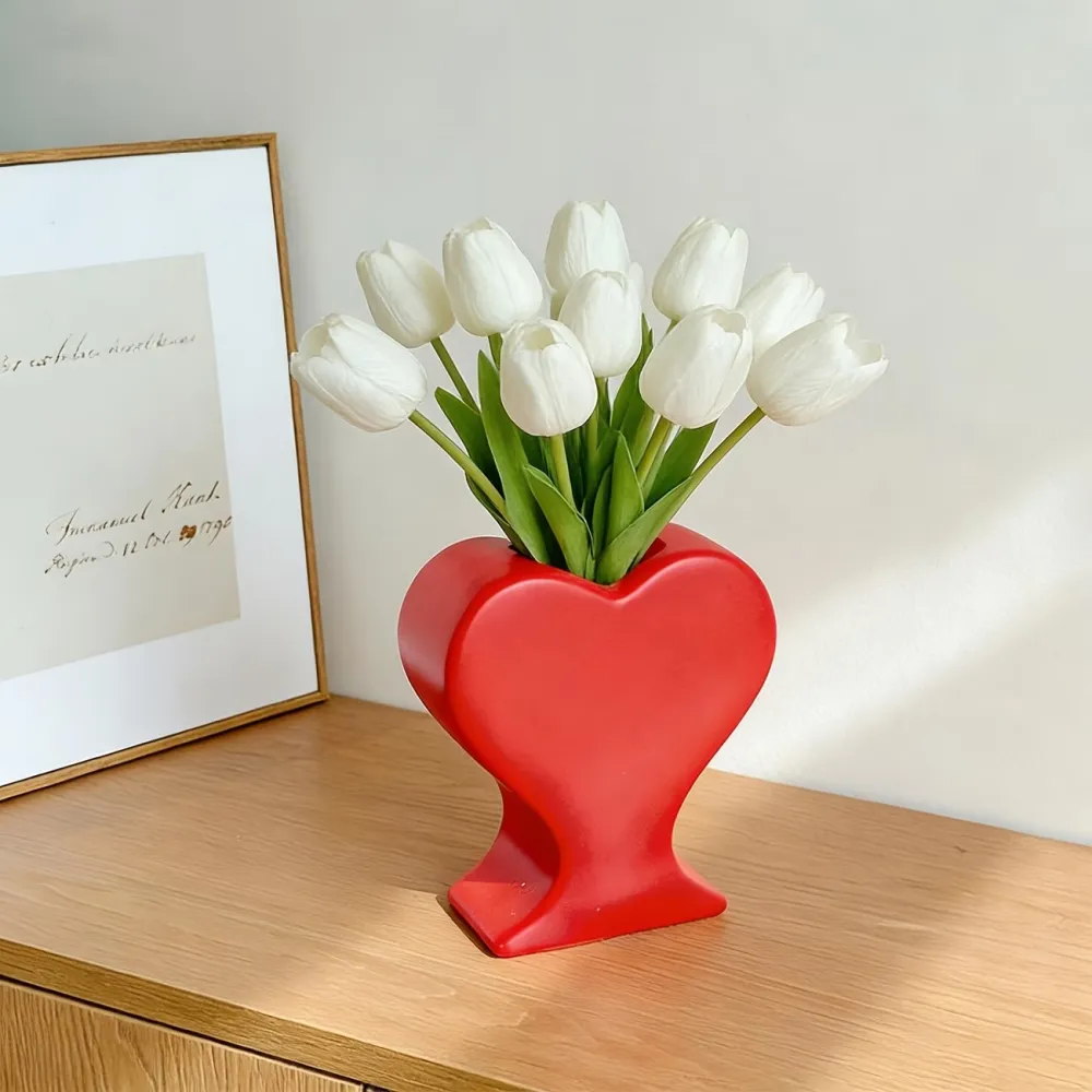 Romantic Heart Flower Vase