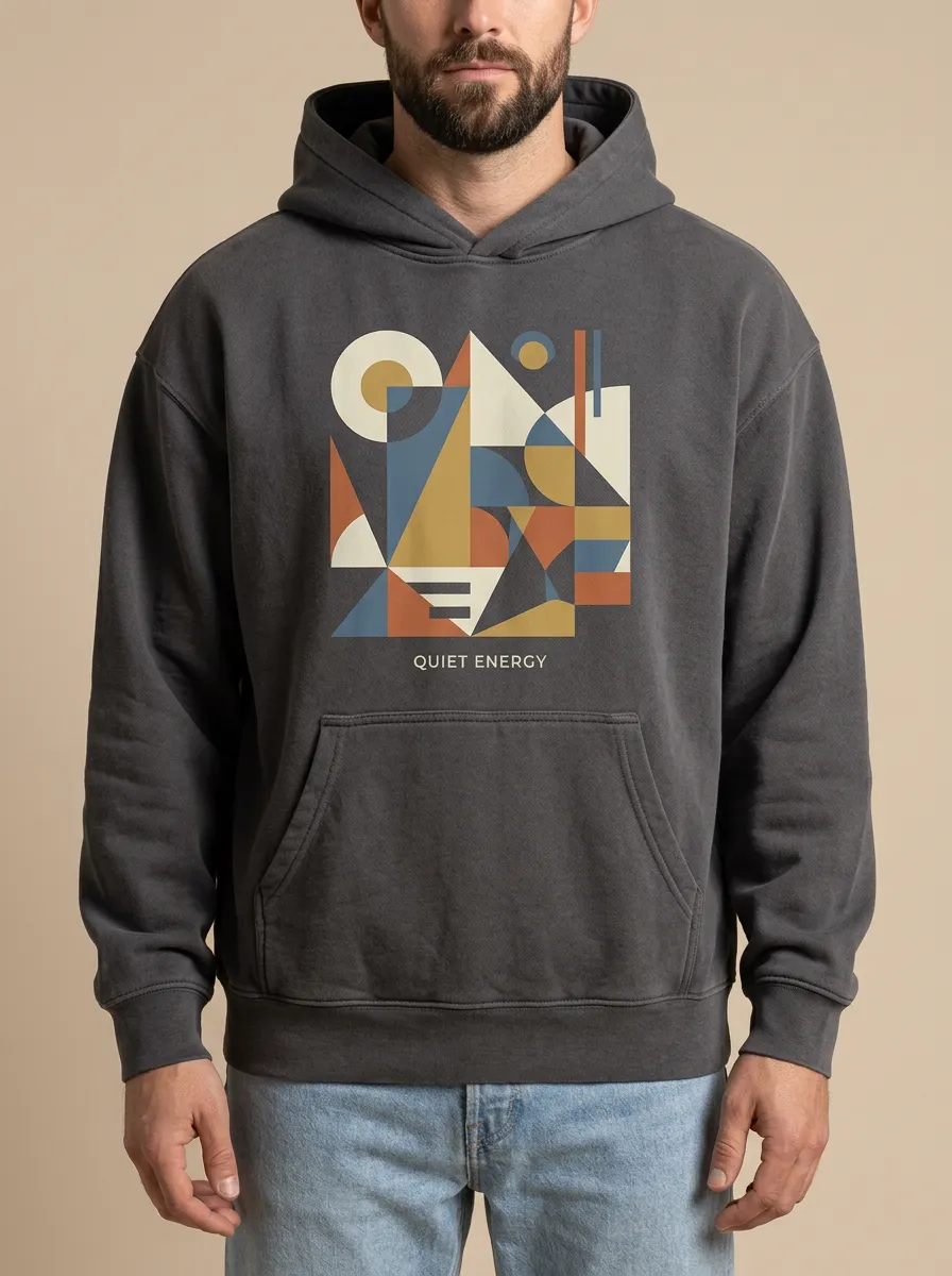 Abstract Geometric Art Quiet Energy Hoodie