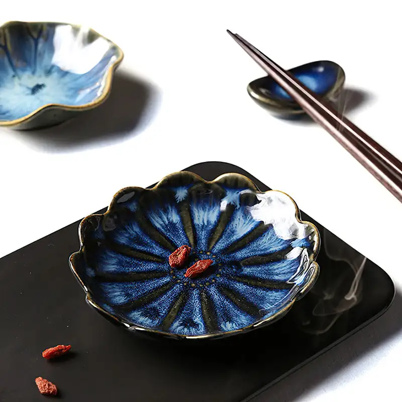 Glazed Floral Ceramic Accent Dishes