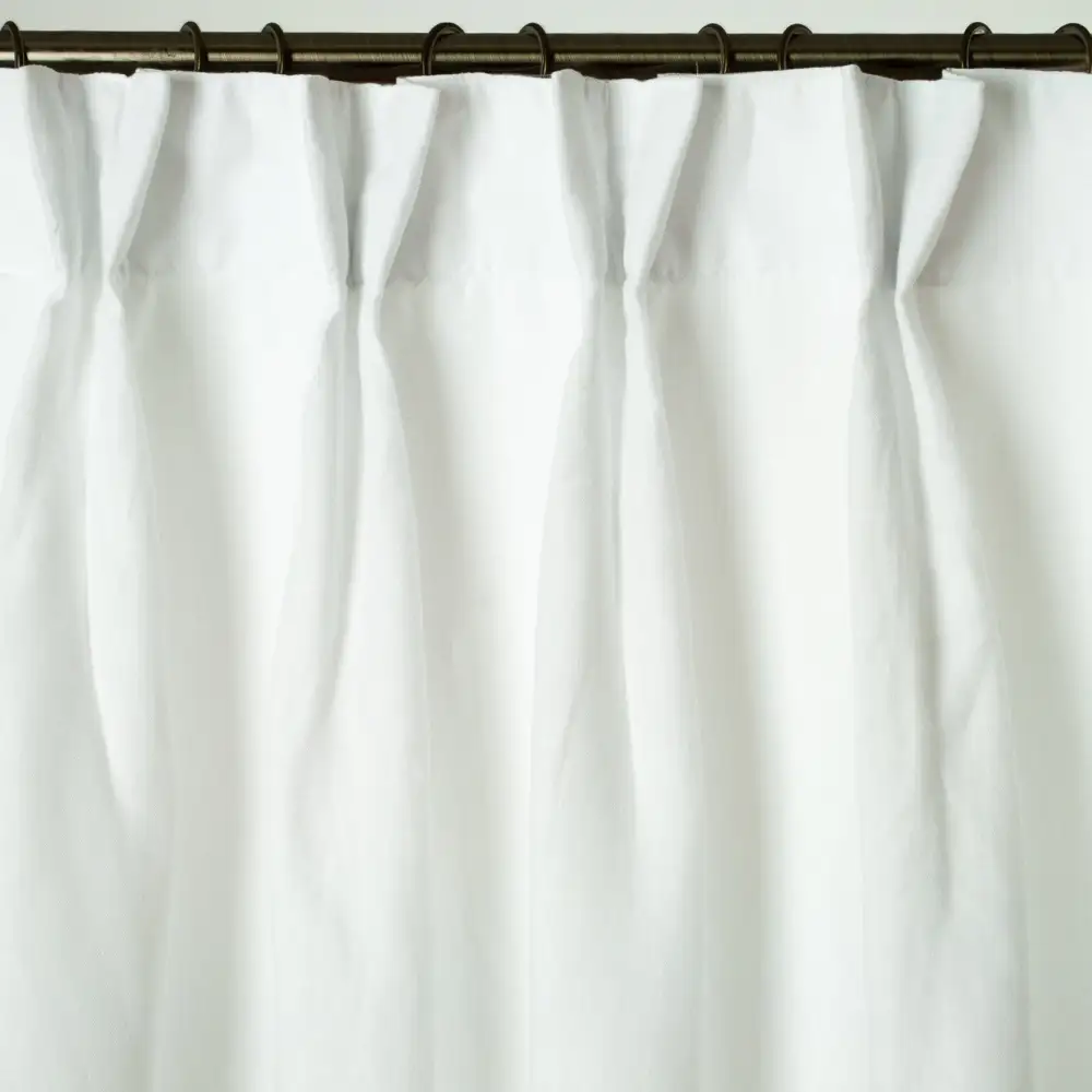 Pinch Pleat Lined Linen Curtain