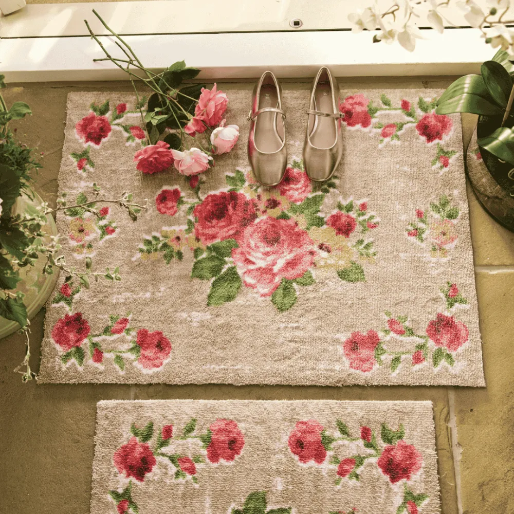 Vintage Rose Door Mat