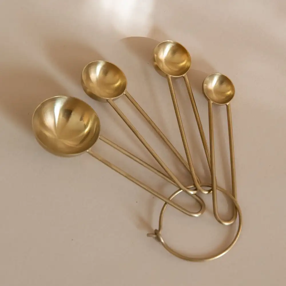 Measuring Spoons In Brass