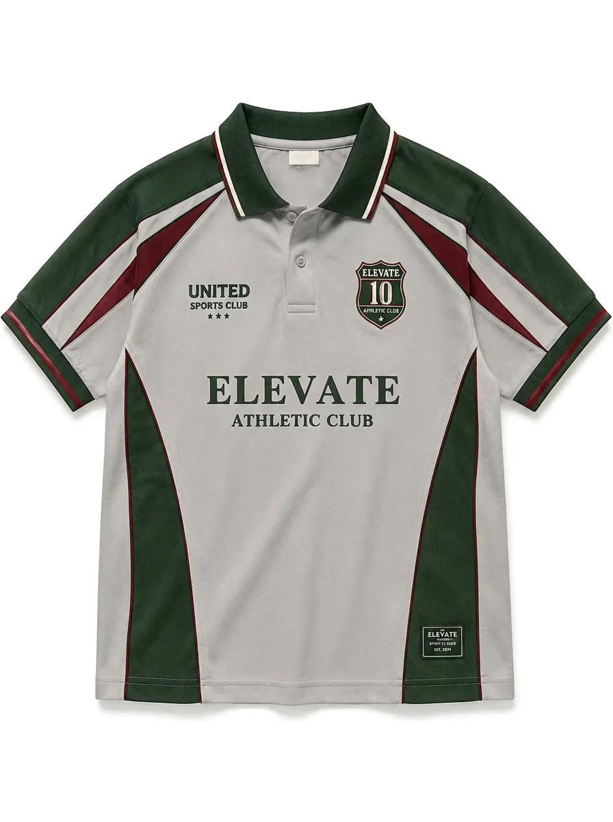 Unisex Elevate Athletic Club Number 10 Printed Polo Shirt