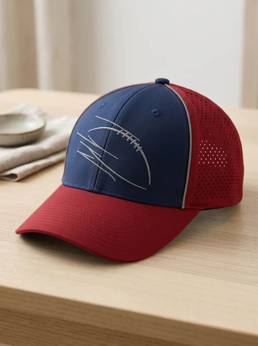 Unisex American Football Fan Embroidered Ball Printed Cap