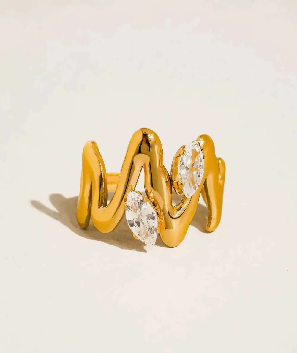 Adjustable Sculpted Band Ring