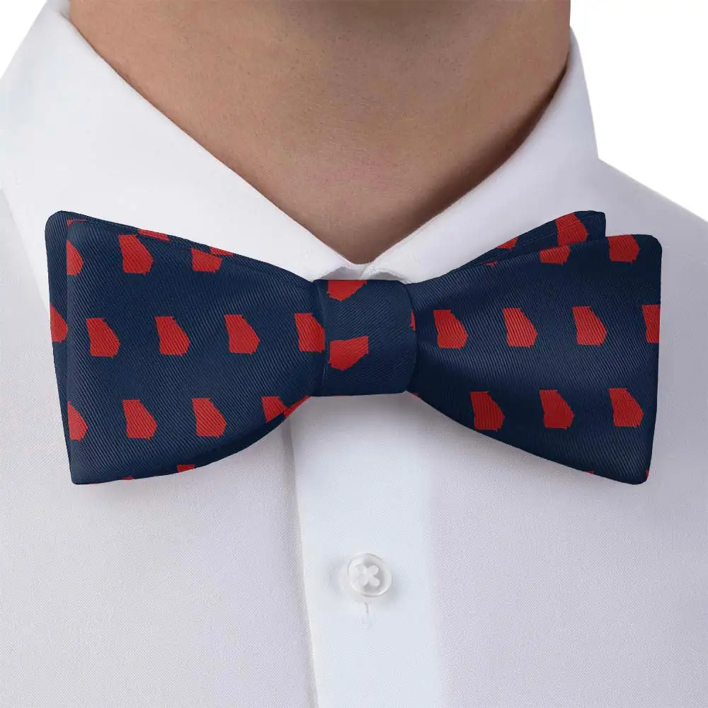 Sleek Outline Motif Bow Tie