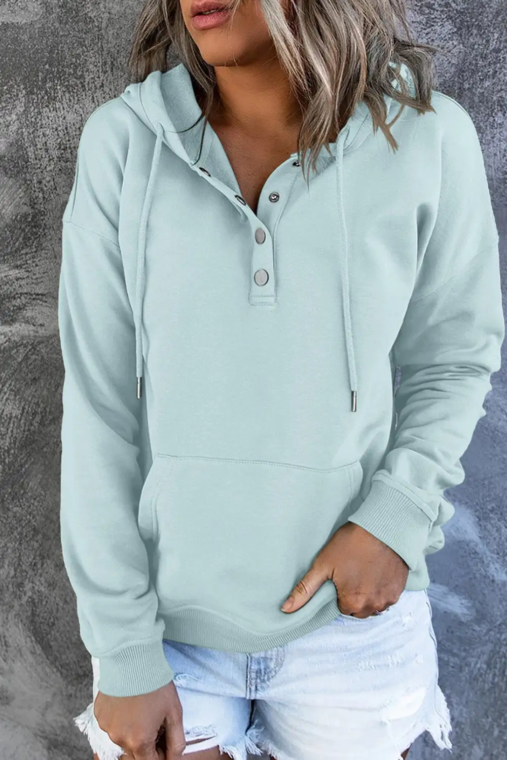 Relaxed Pocketed Long-Sleeve Hoodie