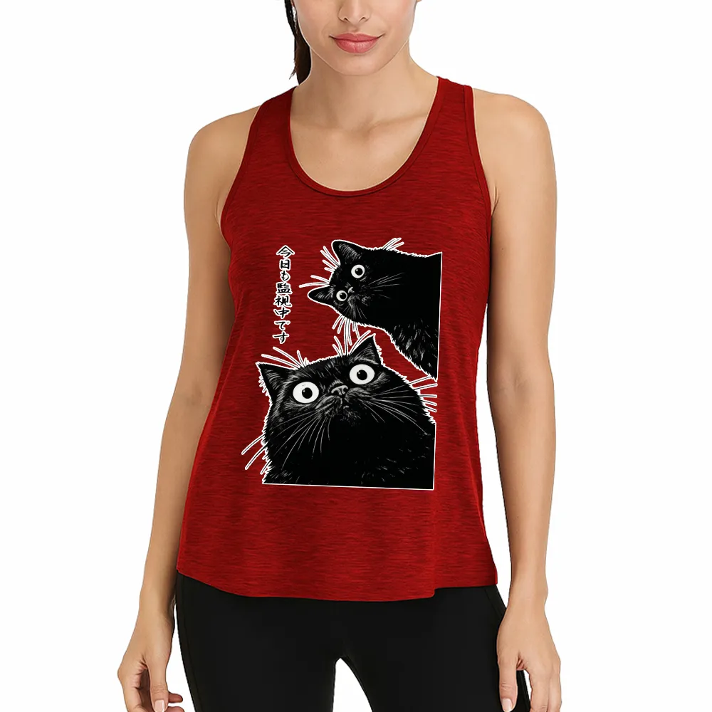 Watching Cat Athletic Tank