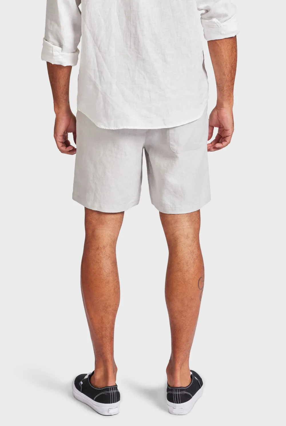 Minimalist Solid Linen Blend Casual Everyday Shorts