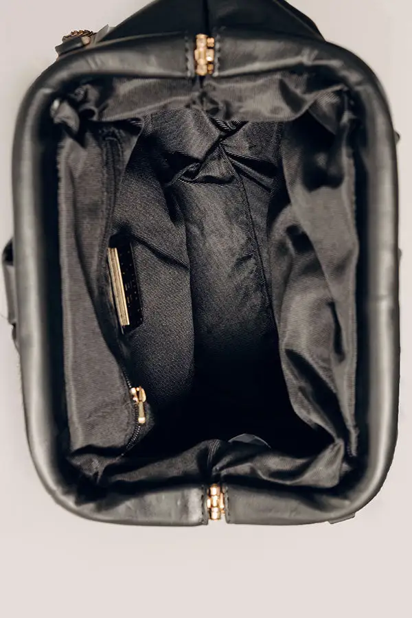 Posh Mindset Faux Leather Purse In Black