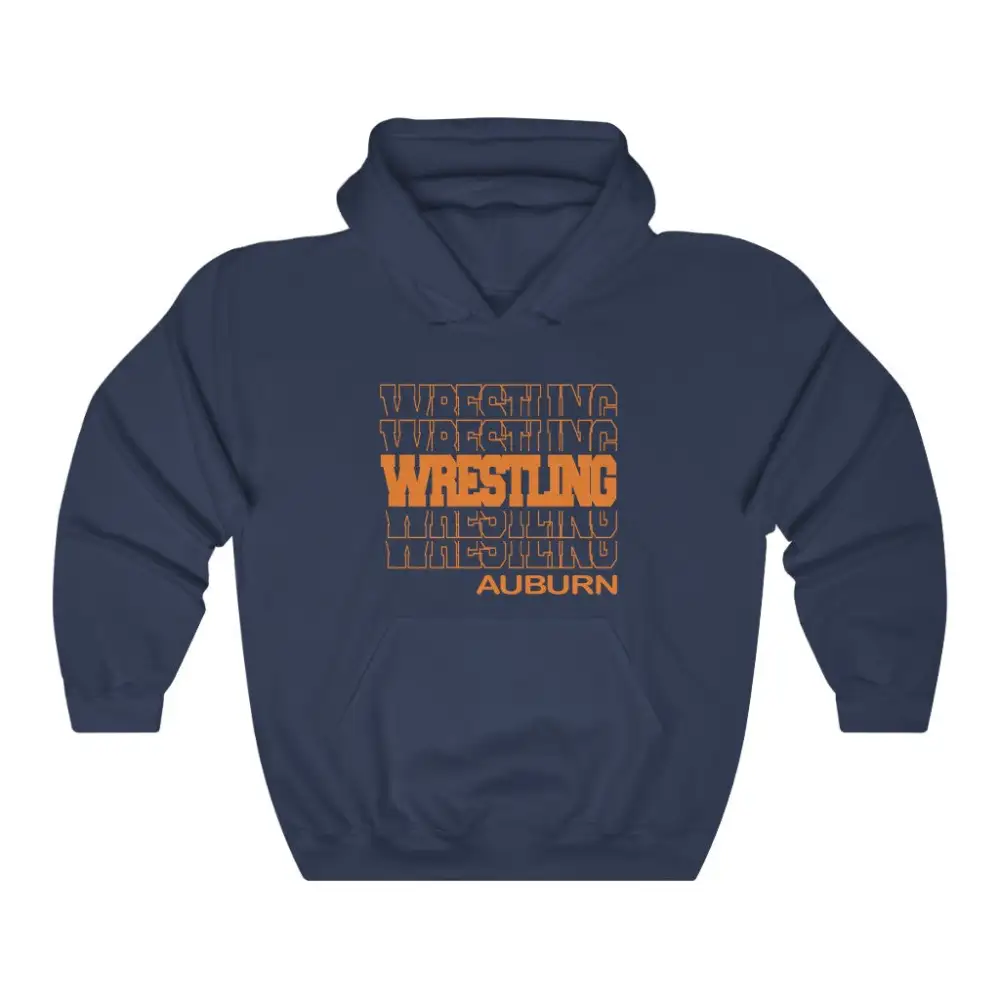 Soft Fleece Modern Stacked Wrestling Graphic Pullover Hoodie