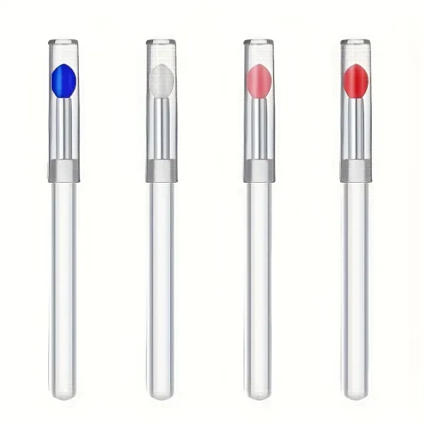 4 Pcs Precision Silicone Lip Brush