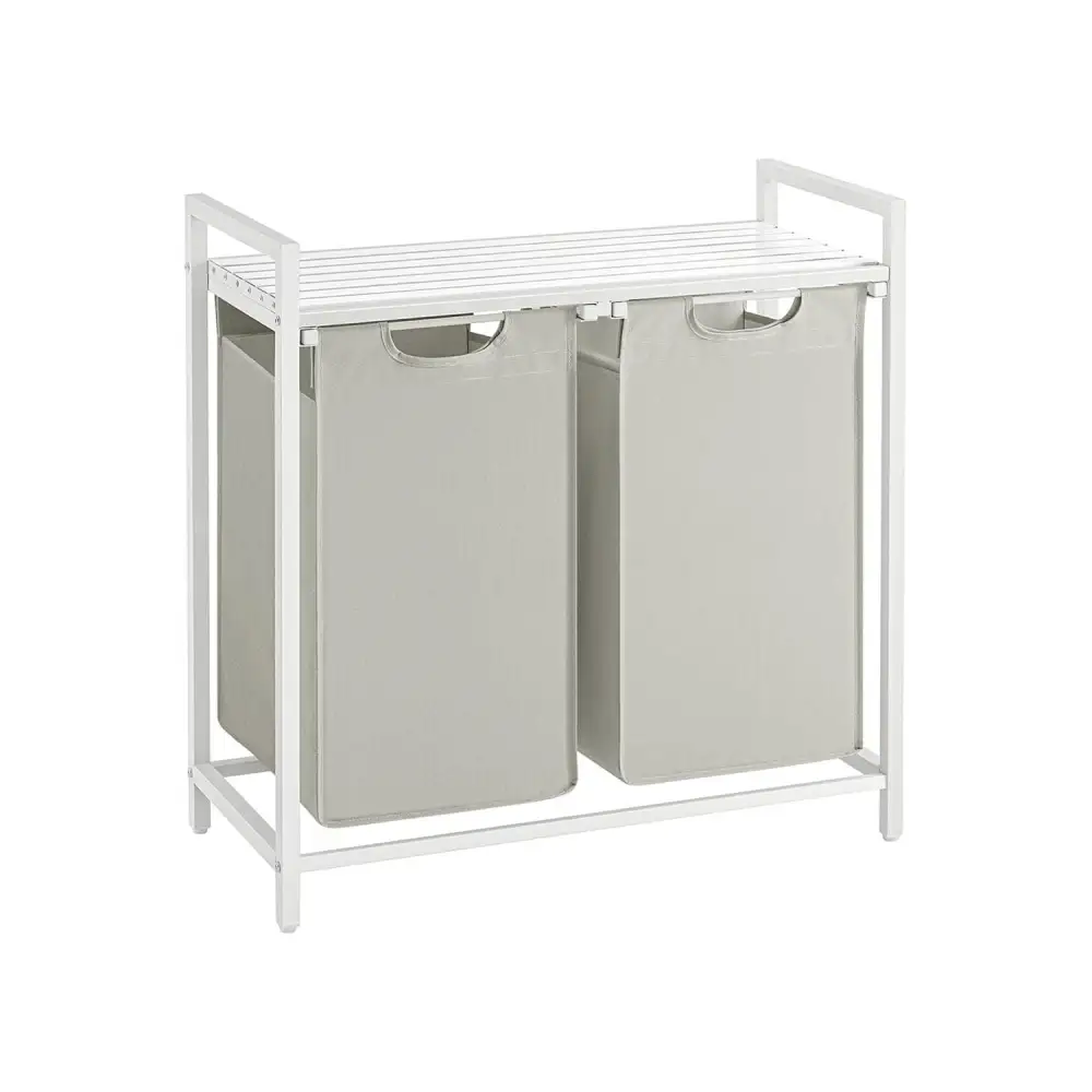 Double Compartment Divided Laundry Storage Basket