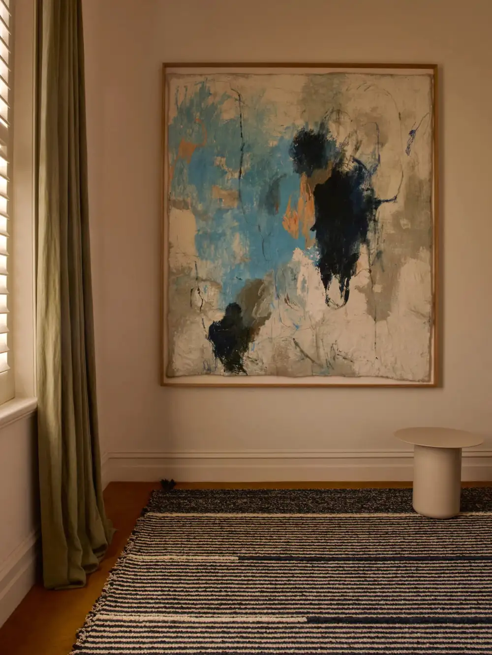 Wool Striped Contemporary Understated Area Rug