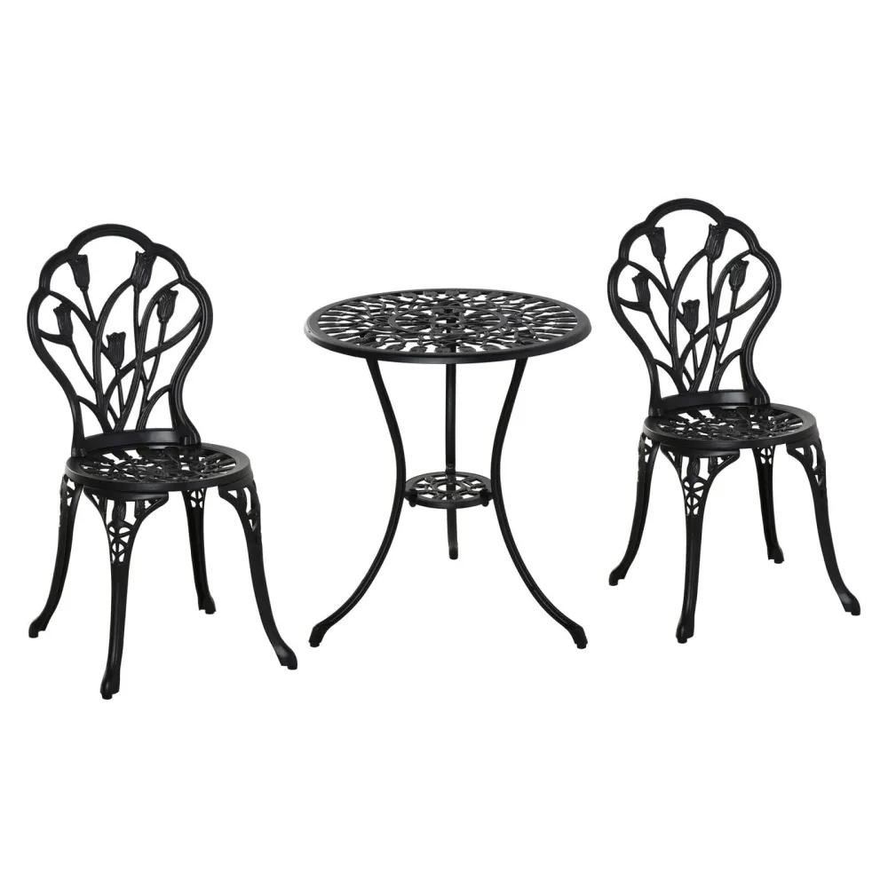 Refined Metal Garden Bistro Set