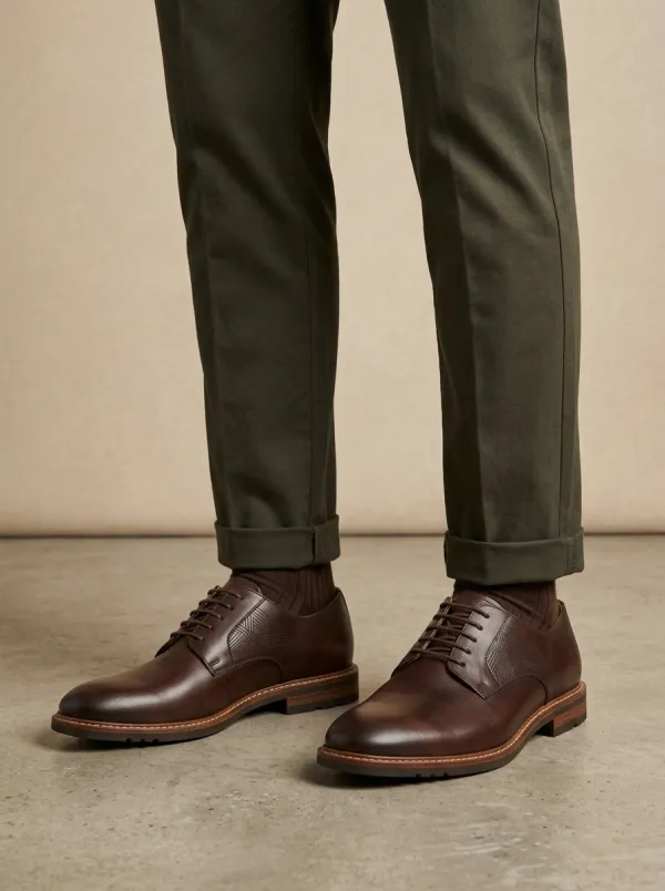 Men's Everyday Business Casual Geometric Pattern Embossed Leather Shoes