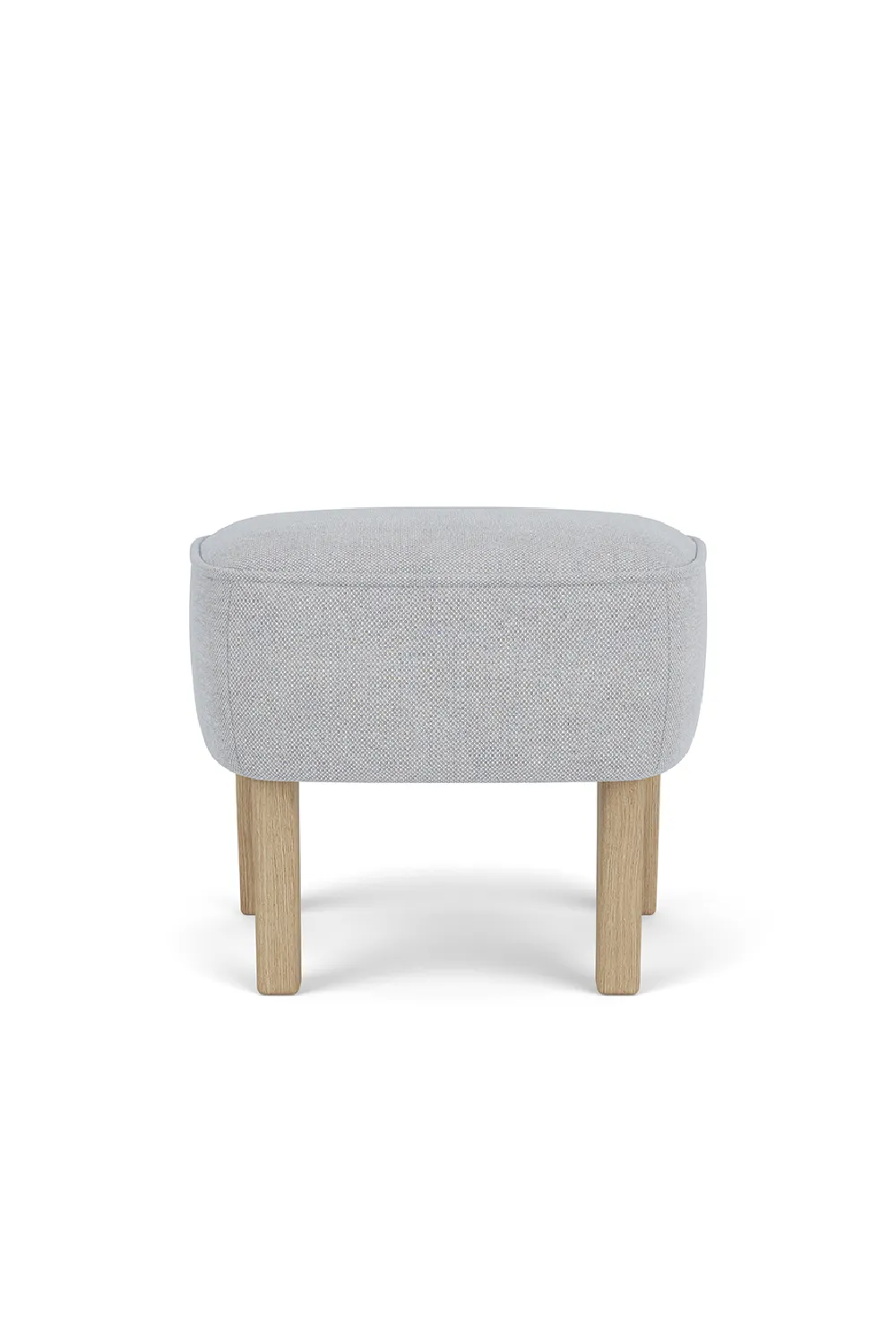Oak Base Upholstered Ottoman