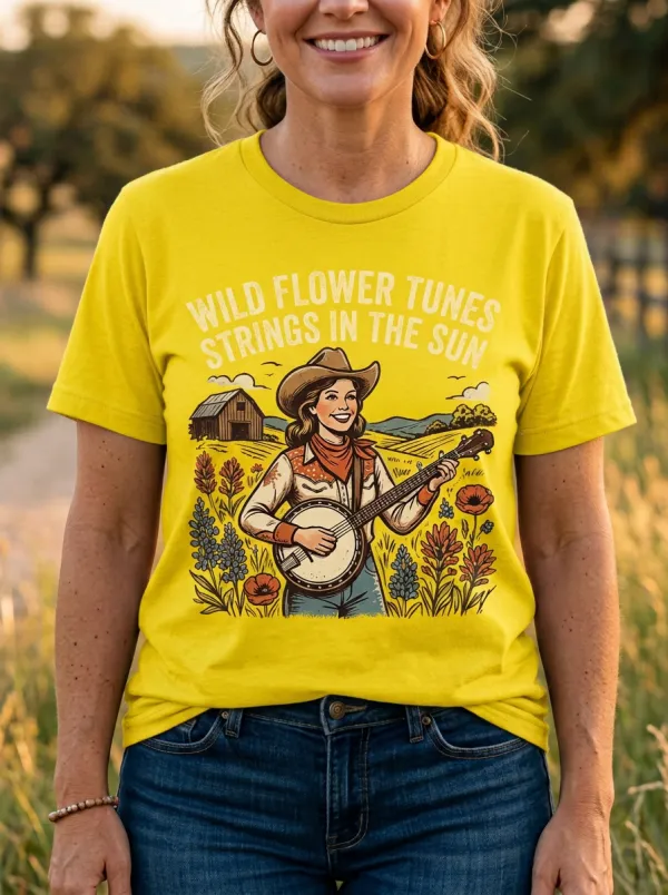 Music-Festival Country Music Crewneck T-Shirt