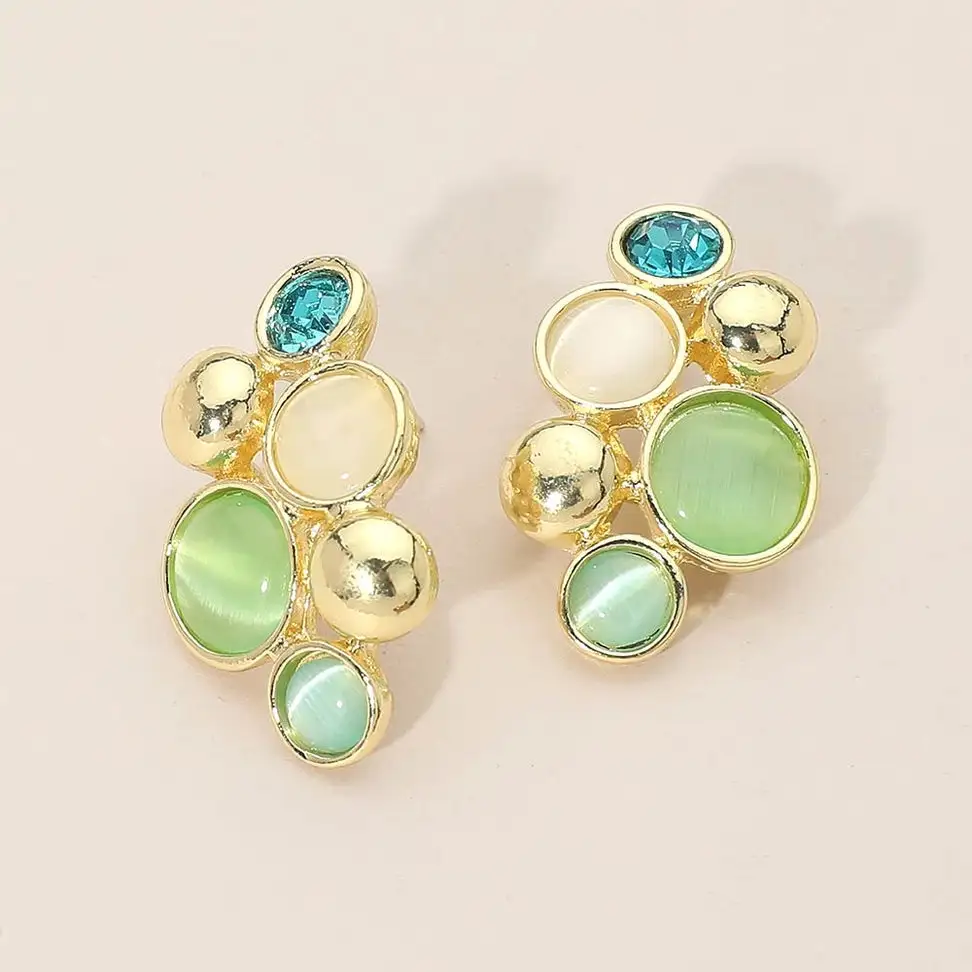 Polished Pearl-Inspired Stud Earrings